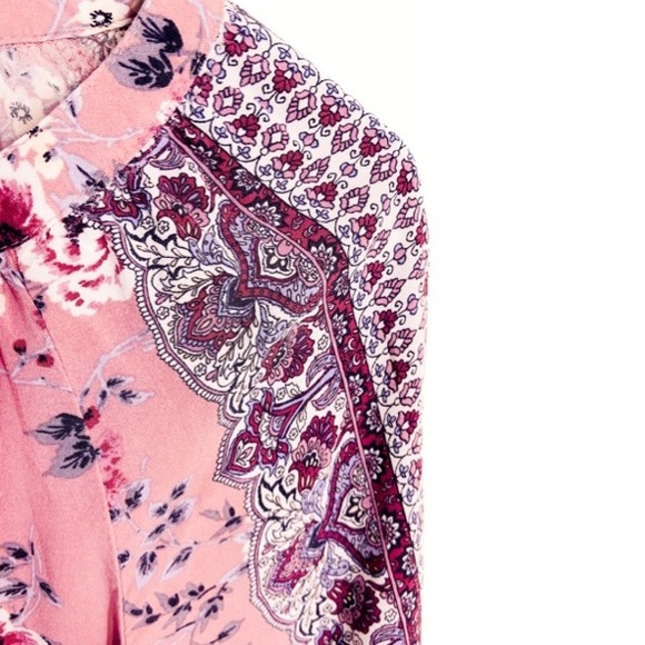 GYPSIES & MOONDUST
Junior's LanternSleeveBohoFloralPeasant Top Sz L - Picture 4 of 7